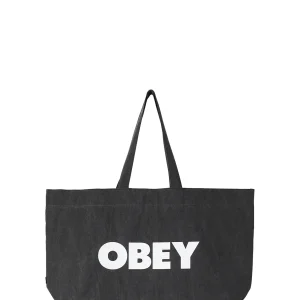 BORSA DONNA OBEY PIGMENT DYED TOTE BAG PIGMENT BLACK