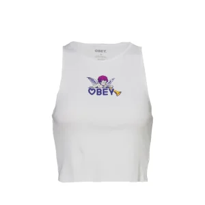 TOP OBEY DONNA CHERUB HEART WHITE