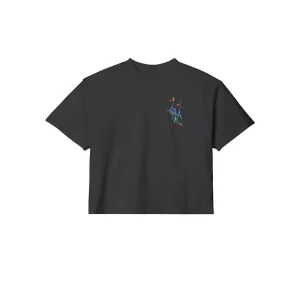 OBEY T-SHIRT DONNA LIQUID BOUQUET TEE DIGITAL BLACK