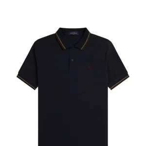 FRED PERRY POLO M3600 NVY/LRLWGRN/BRIC