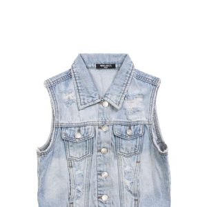 W GILET S2 ISLA 62844_31996 LIGHT DENIM-LT DNM WMN