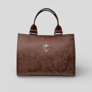 Borsa a mano HELLY in vitello marrone