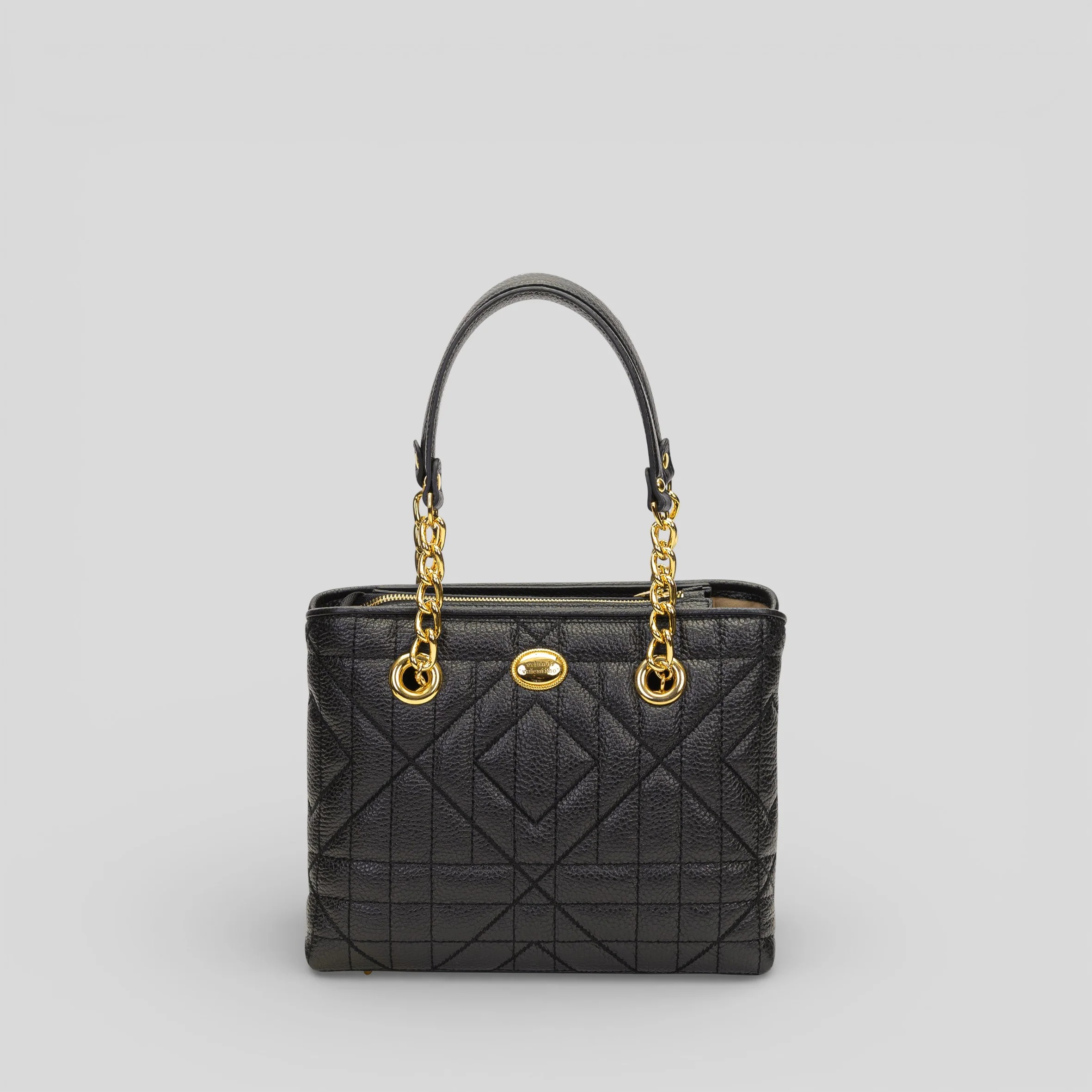 Borsa a mano AURY in pelle nera - immagine 4