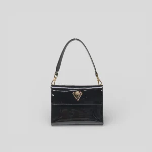 Borsa a spalla BEL in vernice nero