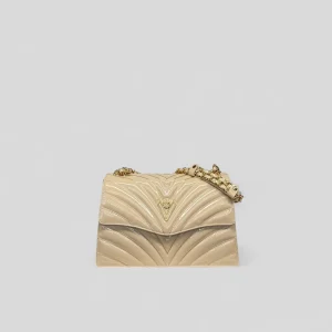 Borsa a spalla LEA in vernice beige