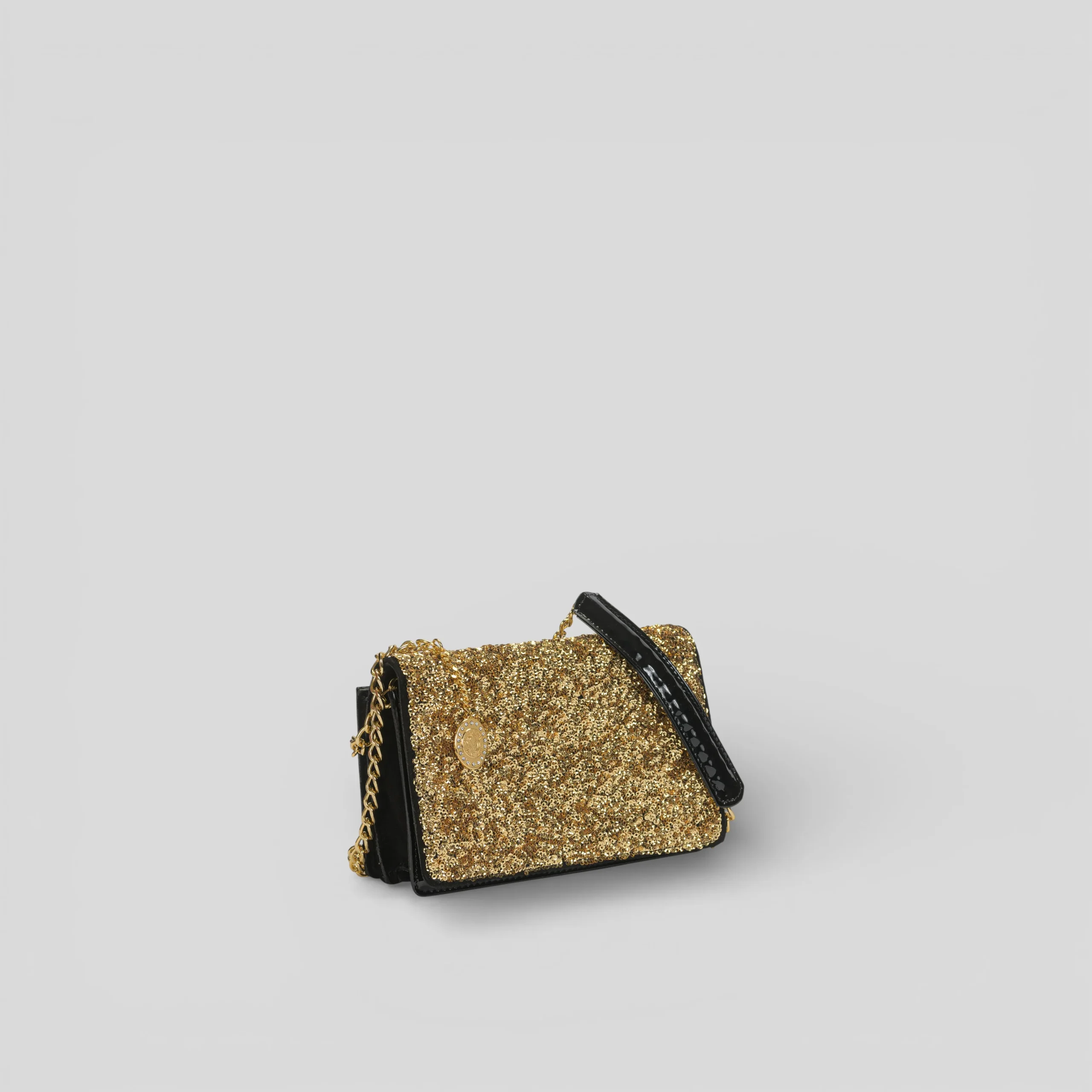 Pochette SHINY in vernice nero - immagine 3