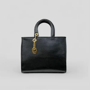 Borsa a mano DITTA in vitello nero