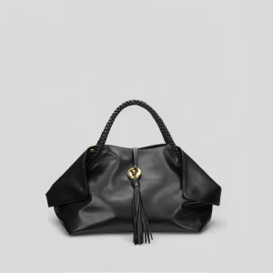 Borsa shopping grande MICHI in vitello nero