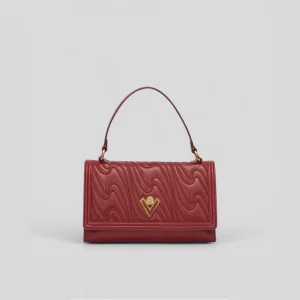 Borsa a mano TRECY in vitello rosso