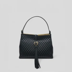 Borsa a mano DESY in vitello nero