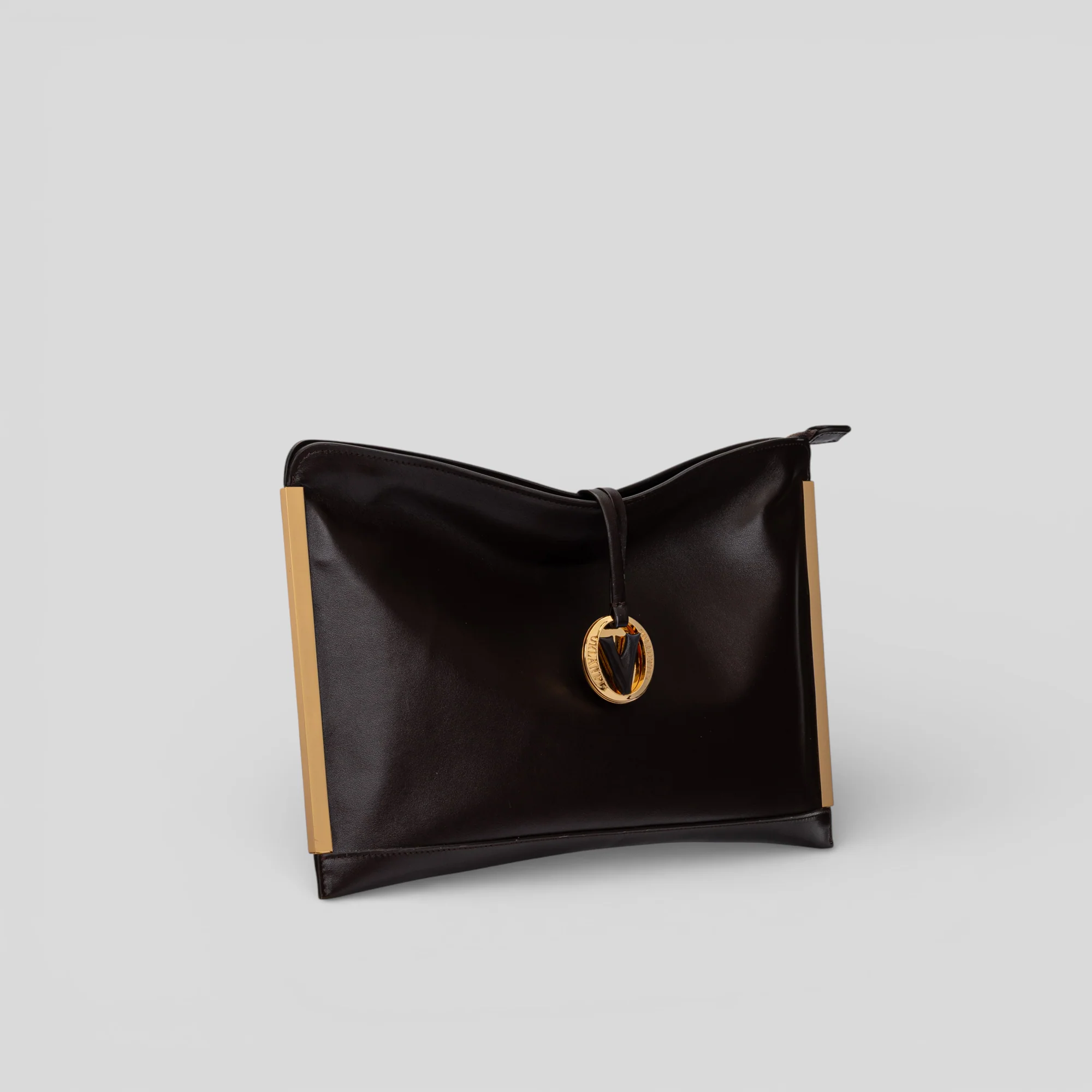 Borsa a mano CRISTY in vitello marrone - immagine 3