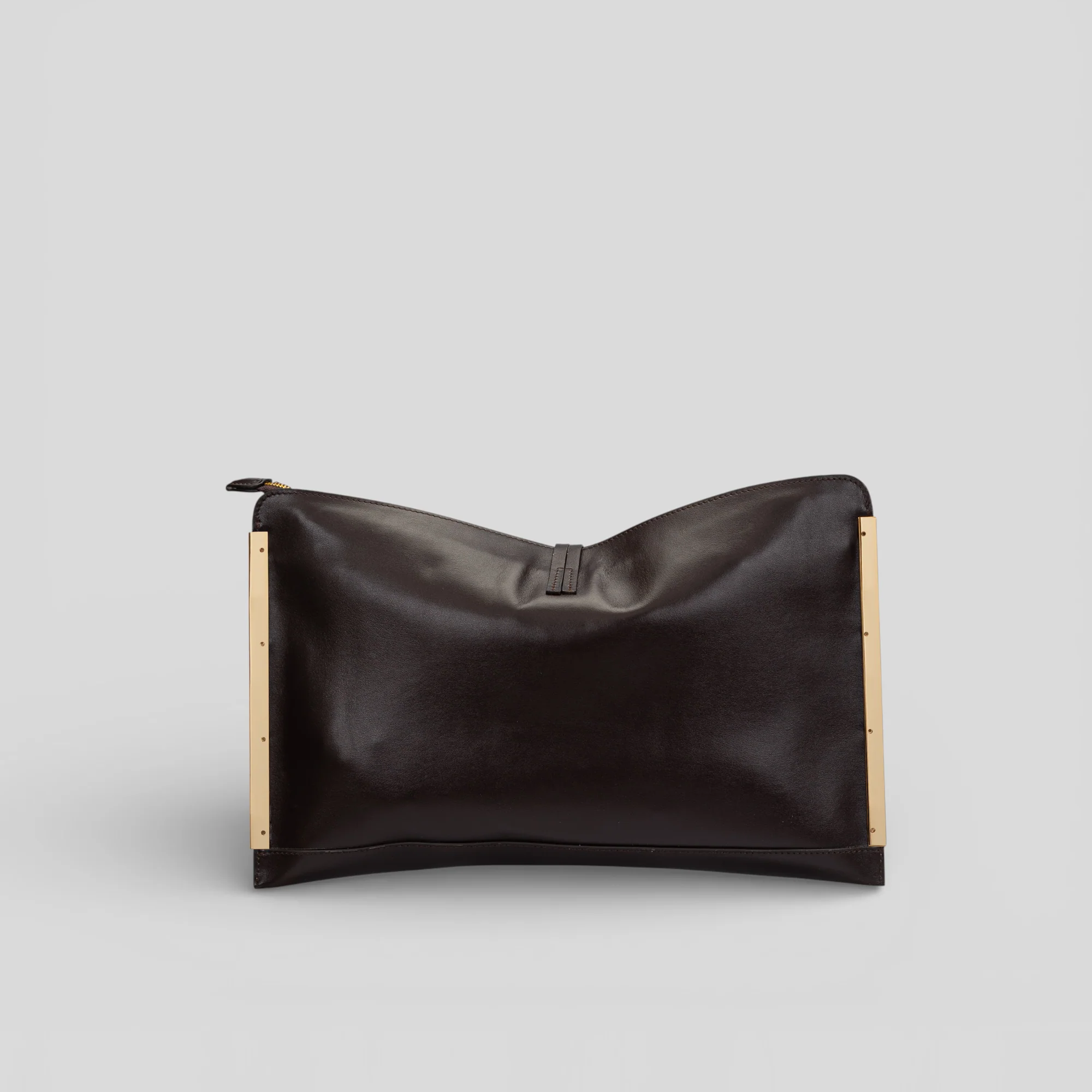 Borsa a mano CRISTY in vitello marrone - immagine 4