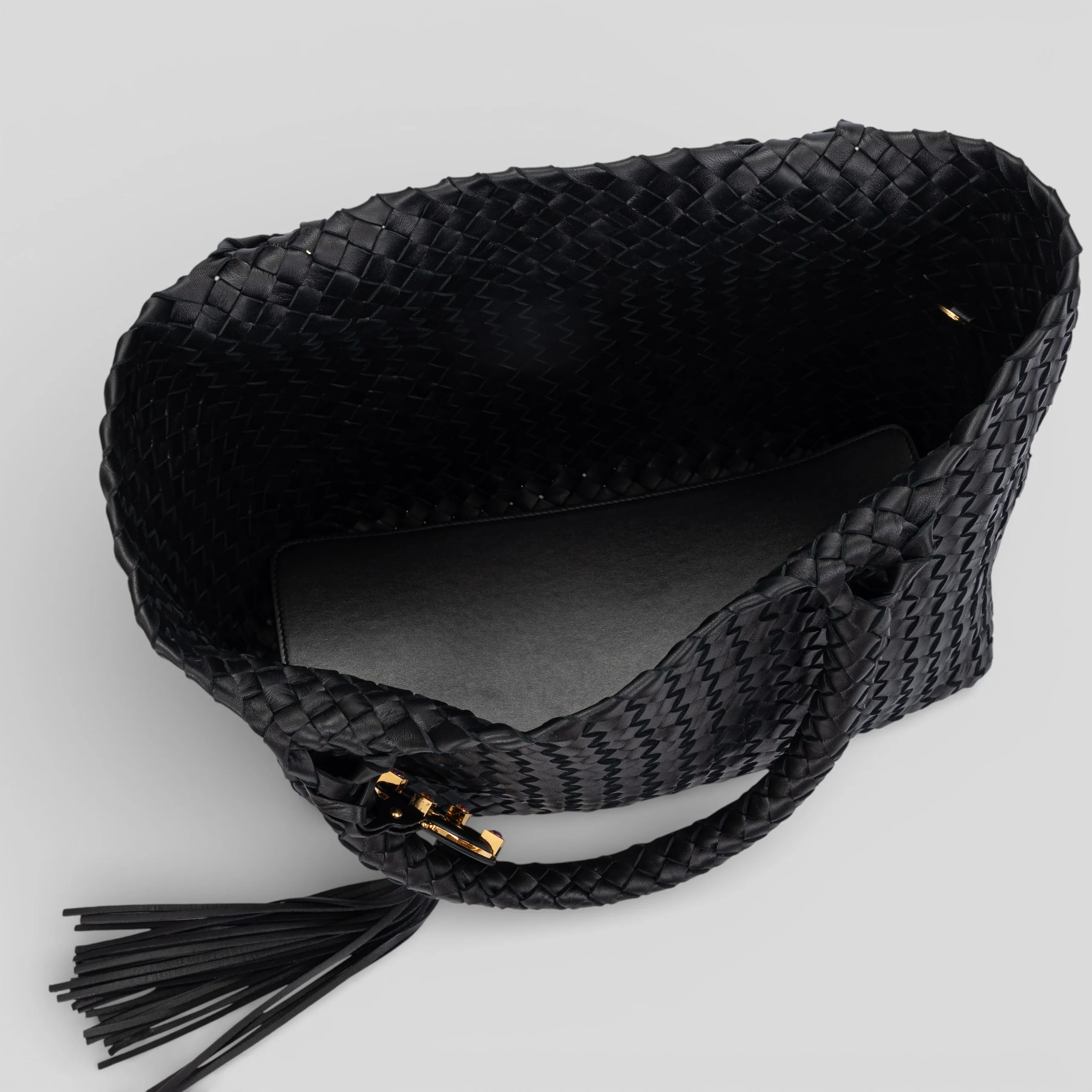 Borsa shopping media JACQUELINE in pelle nera - immagine 4