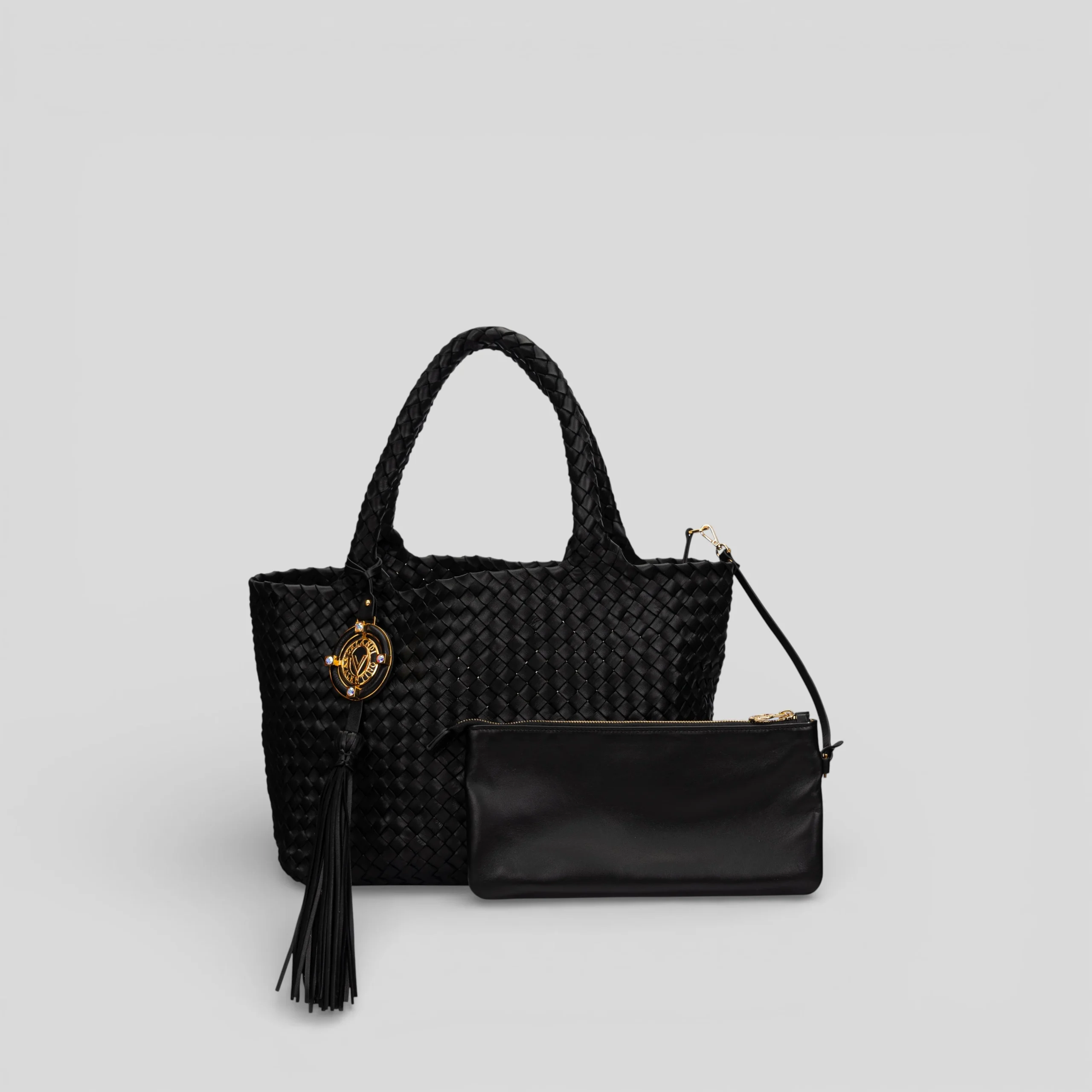 Borsa shopping media JACQUELINE in pelle nera - immagine 3