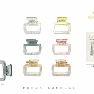 Pinza Ferma Capelli AURORA "Unbreakable" con Design Geometrico