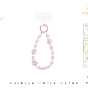 Laccetto da Polso AURORA per Smartphone con Perline e Charm Floreali