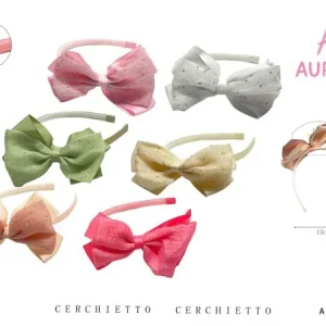 Cerchietto AURORA con Maxi Fiocco in Tulle Scintillante