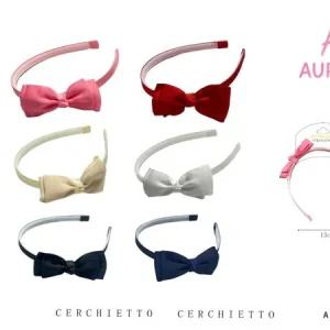 Cerchietto Sottile AURORA con Fiocco Laterale Elegante