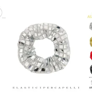 Fermacoda Scrunchie AURORA Scintillante: Effetto Disco Ball a Specchio