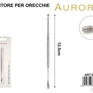 Curette Auricolare AURORA: Strumento per la Pulizia delle Orecchie in Acciaio