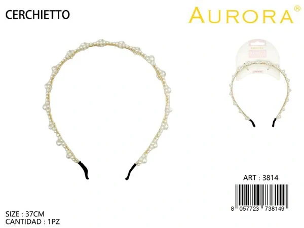 Cerchietto Gioiello AURORA: Design a Coroncina con Perle - immagine 2