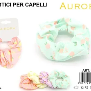 Fermacoda a Scrunchie AURORA con Stampa Frutta Estiva