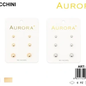 Tris di Orecchini Minimal AURORA: Punti Luce, Perle e Forme Geometriche