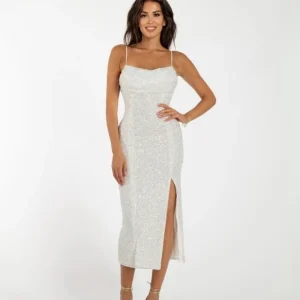 Abito lungo con paillettes