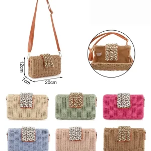 Borsa paglia con Strass