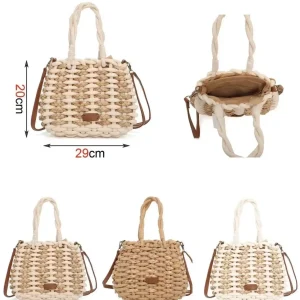 Borsa paglia con mano