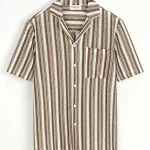 FRILIVIN Camicia ampia a righe con risvolto