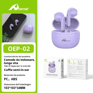 Auricolari Wireless TWS OEP-02 con Custodia di Ricarica