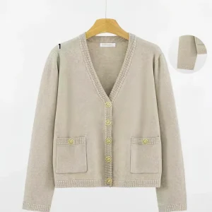 Giacca con scollo a V e tasche