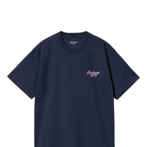 CARHARTT WIP T-SHIRT I033641 BLUE/PINK-2AU.XX