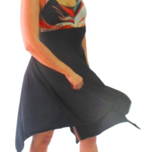 Abito ballo con corpetto e gonna ampia