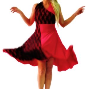 Abito Eva per tango e cerimonia molto svasato