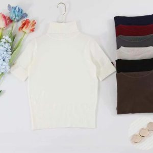 Maglia maniche corto con collo alto