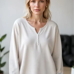 Maglia maniche lunghe scolla a V