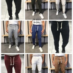 Pantaloni Jogger Uomo Felpati con Coulisse