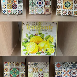 SOTTOBICCHIERE QUADRATO MAIOLICA 25*25