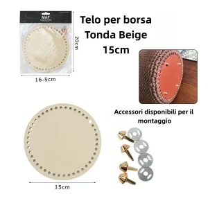 Fondo Tondo per Borsa 15cm