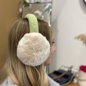 paraorecchie “verde & beige”
