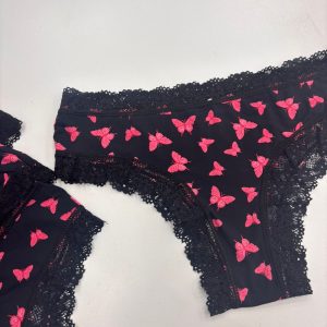 brasiliana farfalle “nero e fucsia”