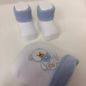 Berretto + Scarpette “orsetto azzurro”