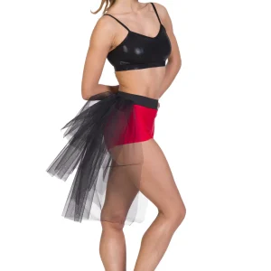 Top e short con coda tulle C2145PT
