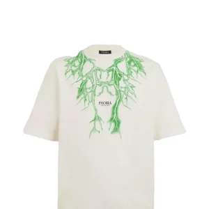 T-SHIRT PH00787 63288_10126 WHT/GREEN-WHT/GREEN MAN