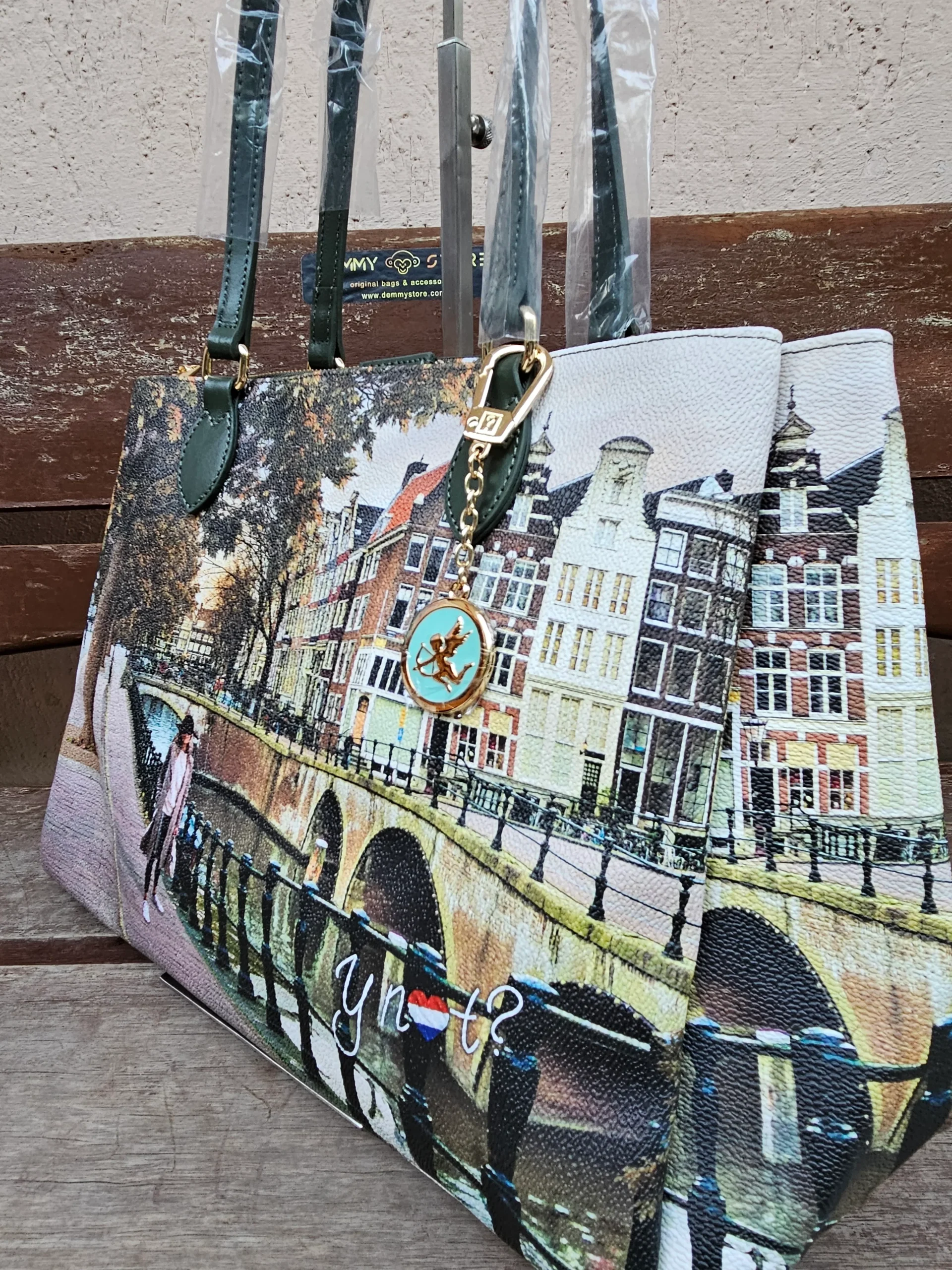 Ynot? Borsa Tote Amsterdam bridge YES594 - immagine 3