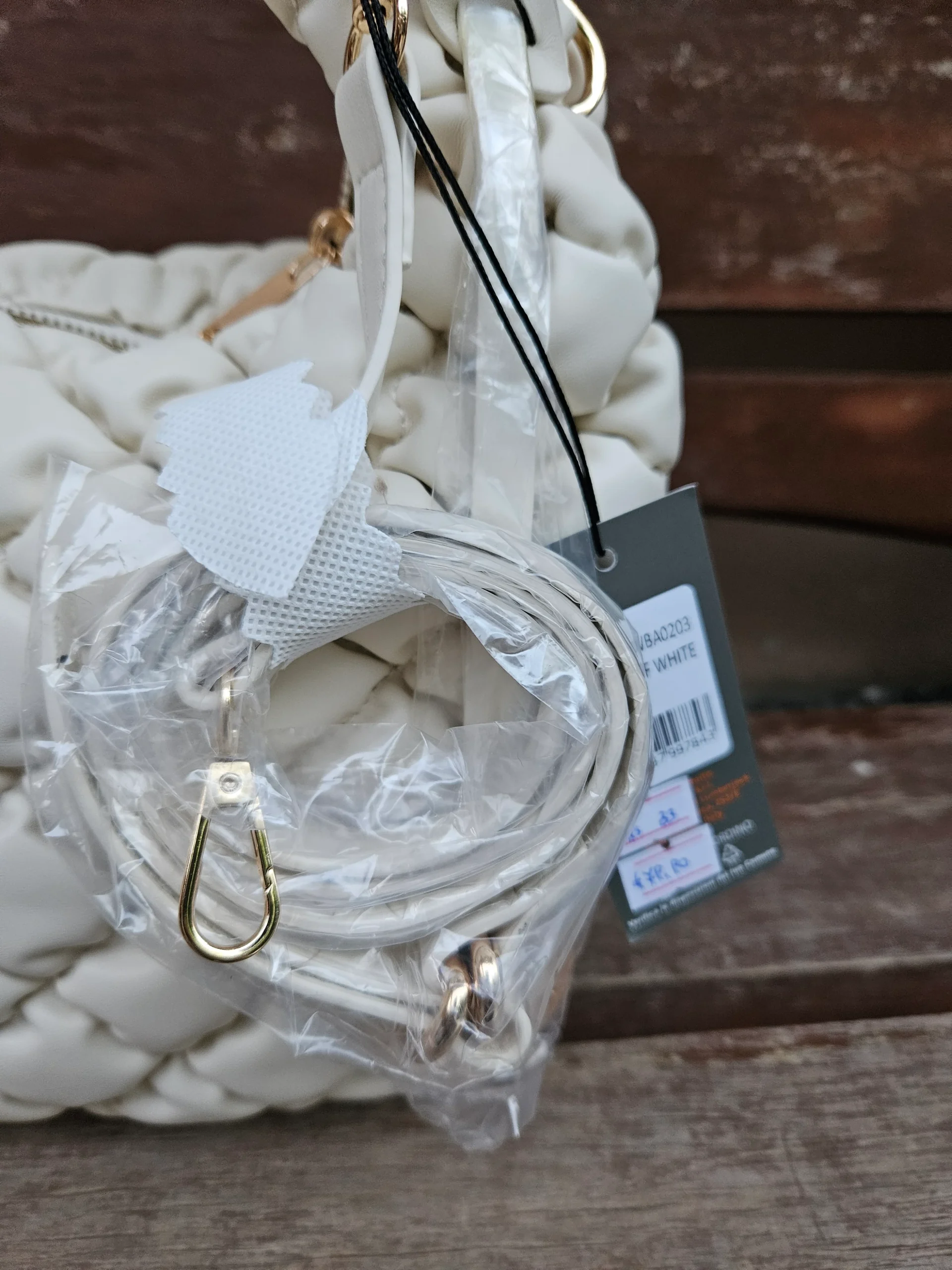 Borsa a spalla Lumberjack Fluffy P02WBA0203 bianca - immagine 5