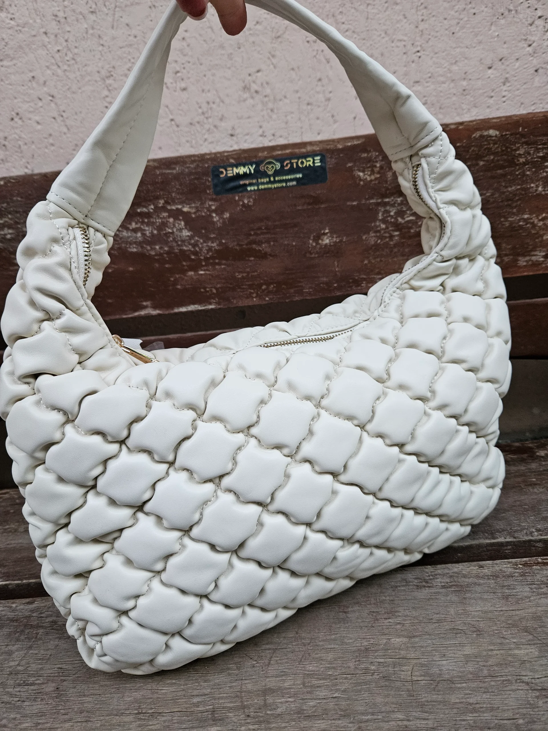 Borsa a spalla Lumberjack Fluffy P02WBA0203 bianca - immagine 4