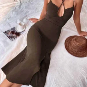 Vestito fascia con spalline sottili